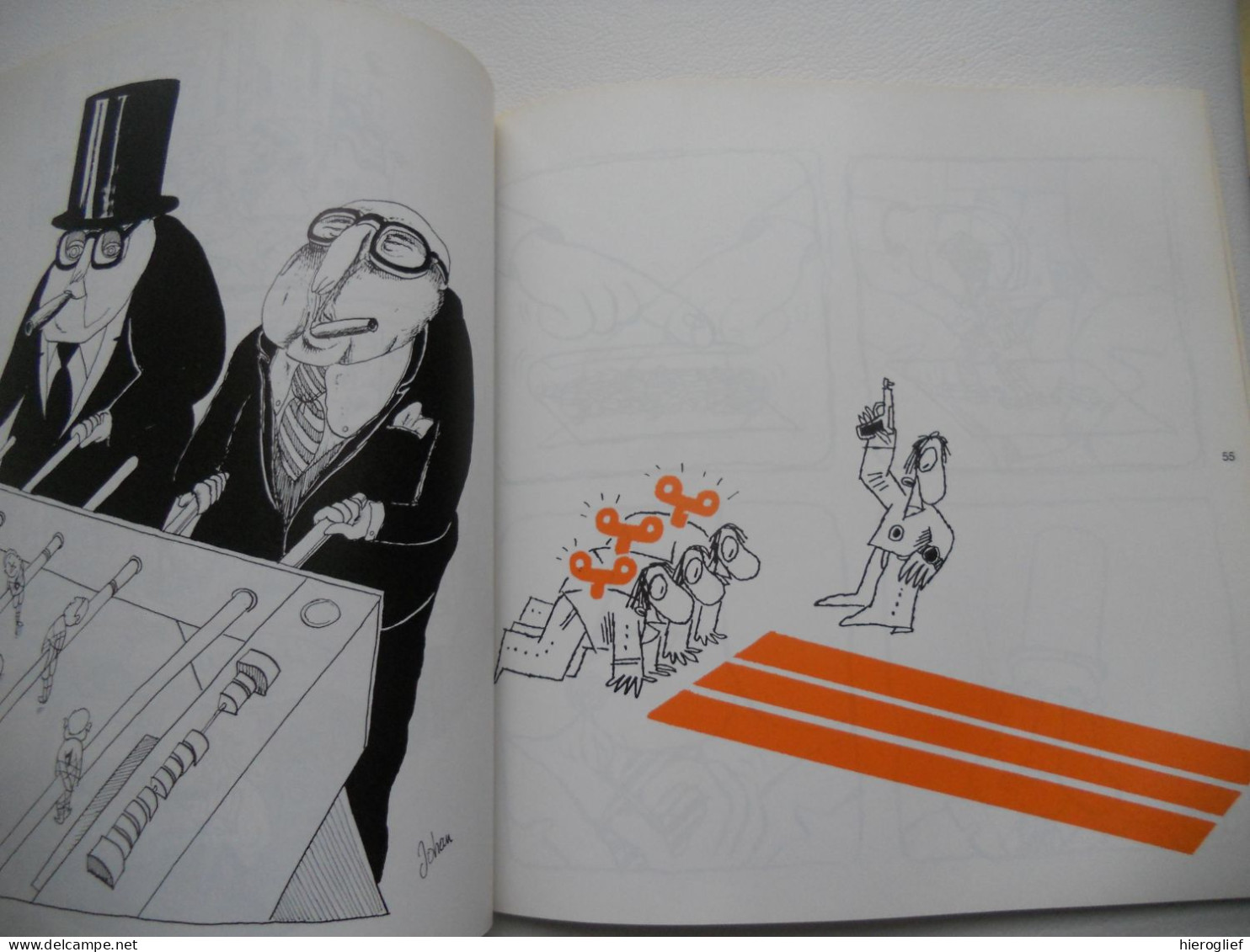 davidsfonds kartoenboek 6 wereldkartoenale Knokke-Heist 1972 cartoons humor spotprenten tekeningen actualiteit politiek