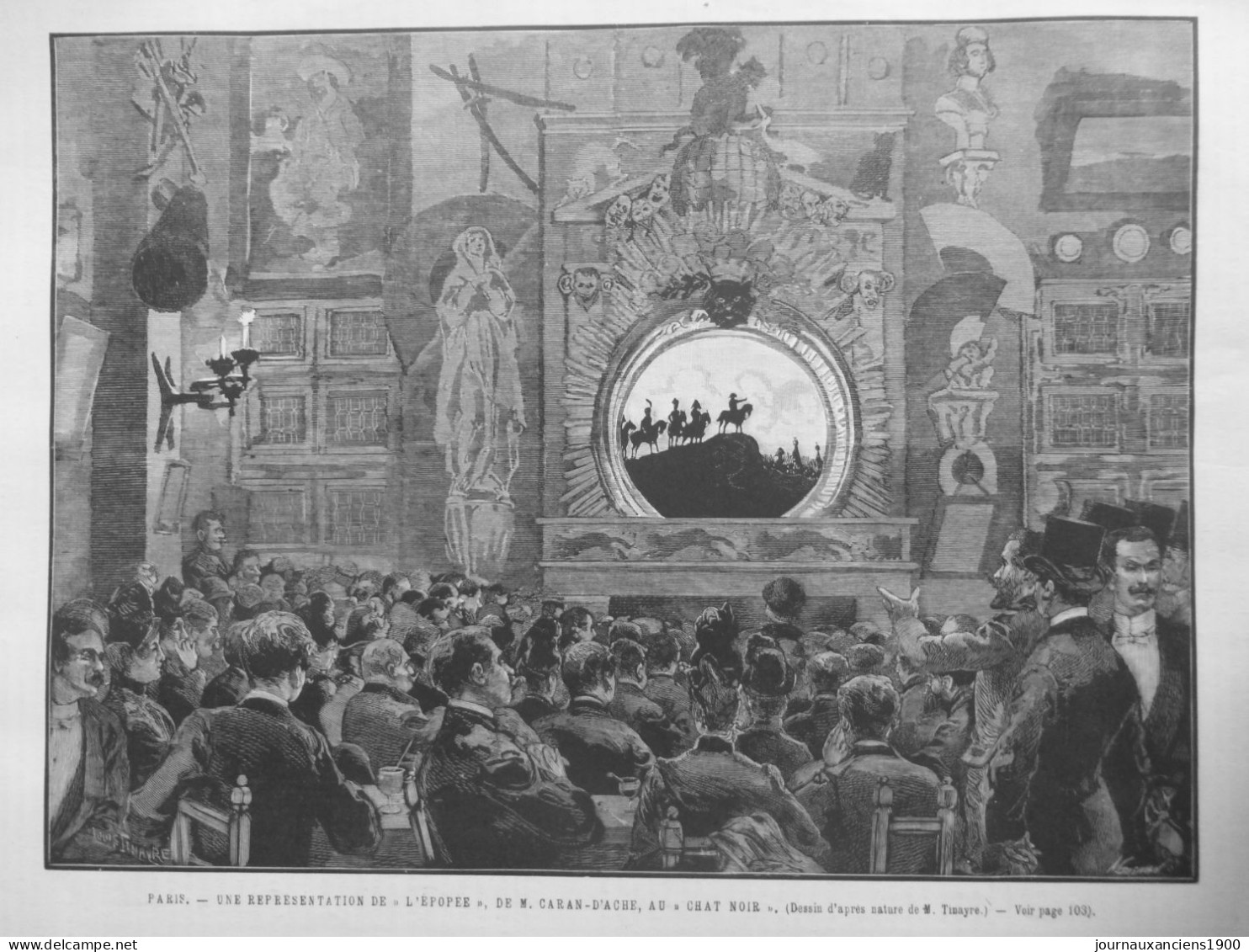 1887 CABARET CHAT NOIR 2 JOURNAUX ANCIENS - Sonstige & Ohne Zuordnung