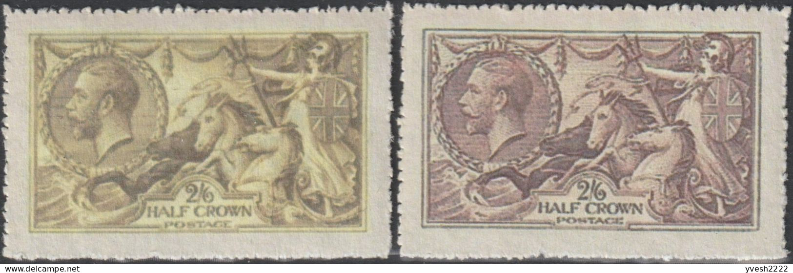 GB 1912 Y&T 153 à 156. Réimpressions Grossières Pour Boucheurs De Cases. George V 2/6, 5/, 10/ Et 1 £ - Neufs