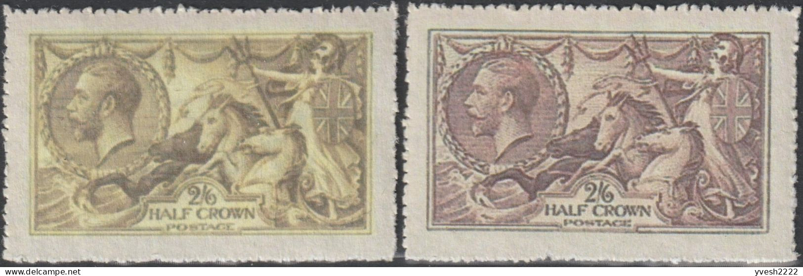 GB 1912 Y&T 153 à 156. Réimpressions Grossières Pour Boucheurs De Cases. George V 2/6, 5/, 10/ Et 1 £ - Ungebraucht