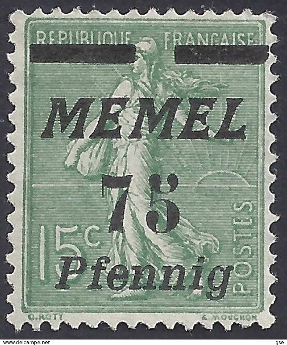 MEMEL 1922  - Yvert 66* (L) - Soprastampato | - Unused Stamps