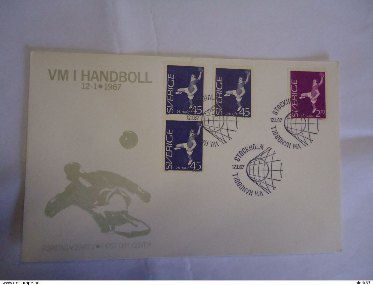 SWEDEN    FDC  1967 SPORTS HANDBALL - Handball