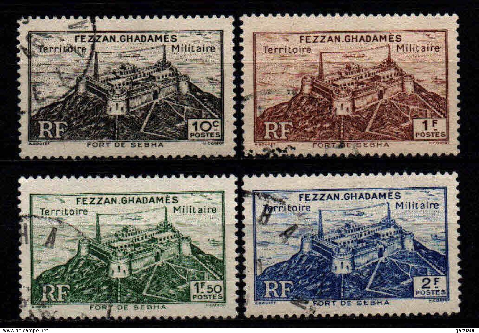 Fezzan  - 1946 -  Fort De Sebha -   N° 28/30/31/32  - Oblit - Used - Gebruikt