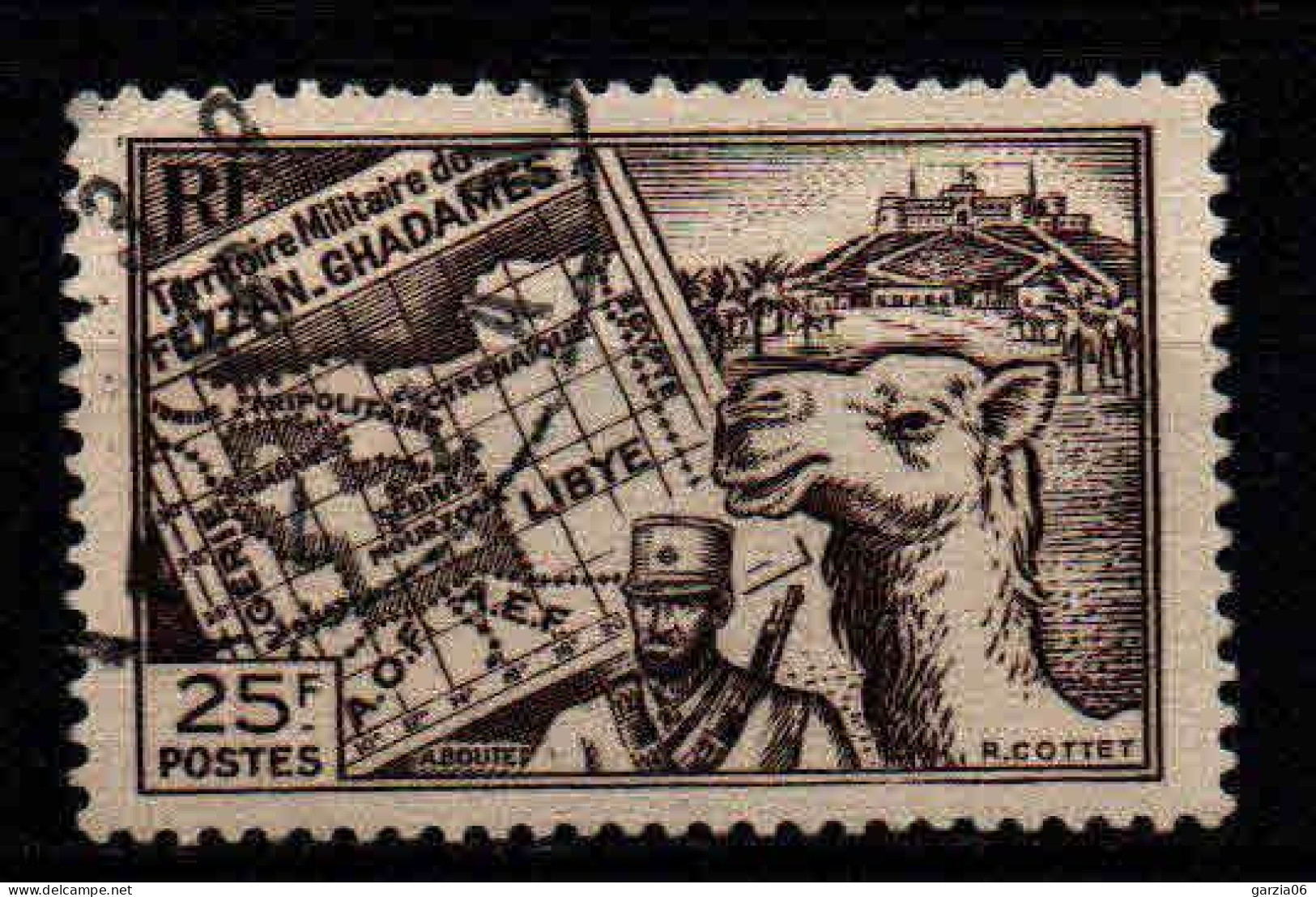 Fezzan  - 1946 -  Carte  -   N° 40  - Oblit - Used - Gebraucht