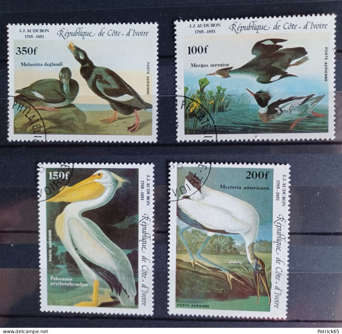 Thema "Birds" Ivoorkust Yvert Nrs.LP97/100 Used - Pelikanen