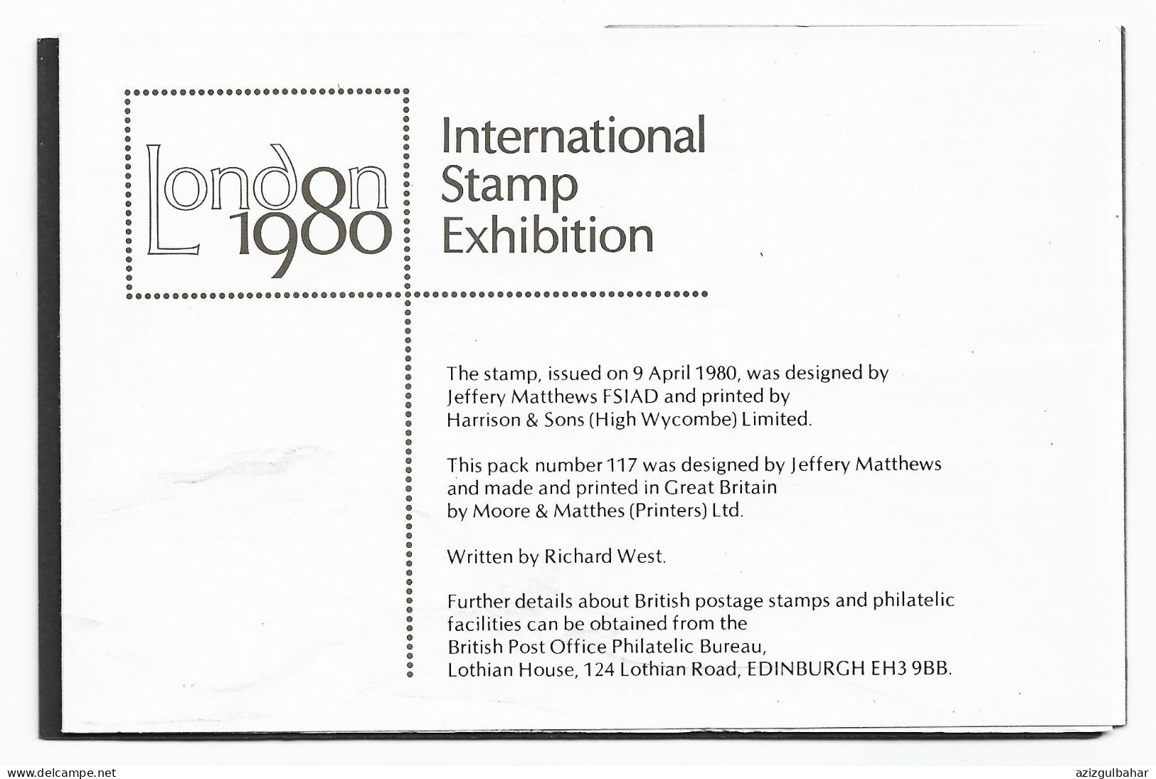 GREAT BRITAIN - LONDON STAMP EXHIBITION 1980 - PRESENTATION PACK - Presentation Packs