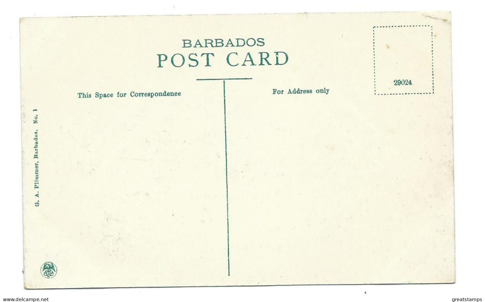 Barbados Old Postcard Bathsheba Unused - Barbades