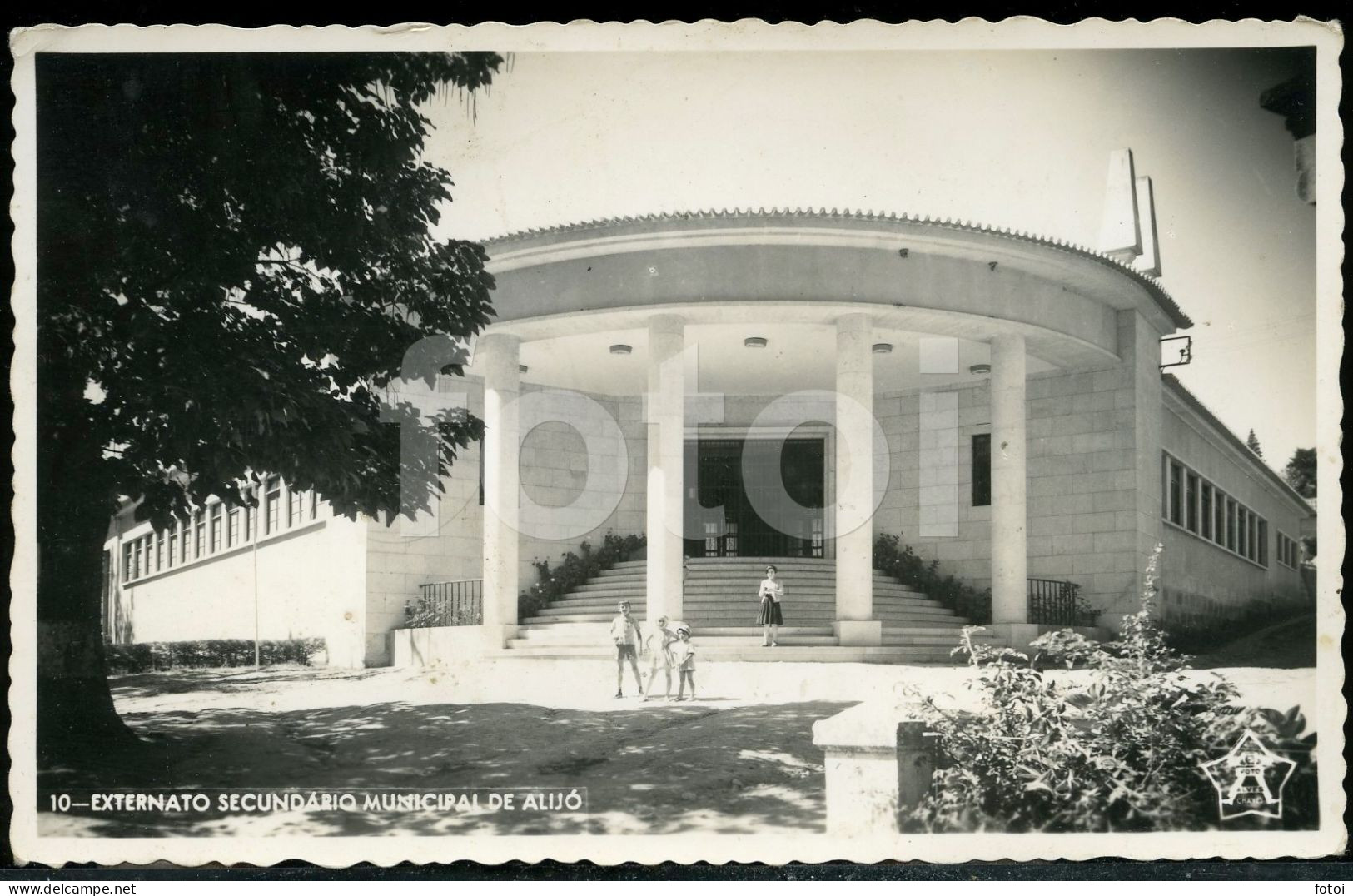 REAL PHOTO POSTCARD EXTERNATO ESCOLA ALIJO VILA REAL TRÁS OS MONTES PORTUGAL CARTE POSTALE - Vila Real