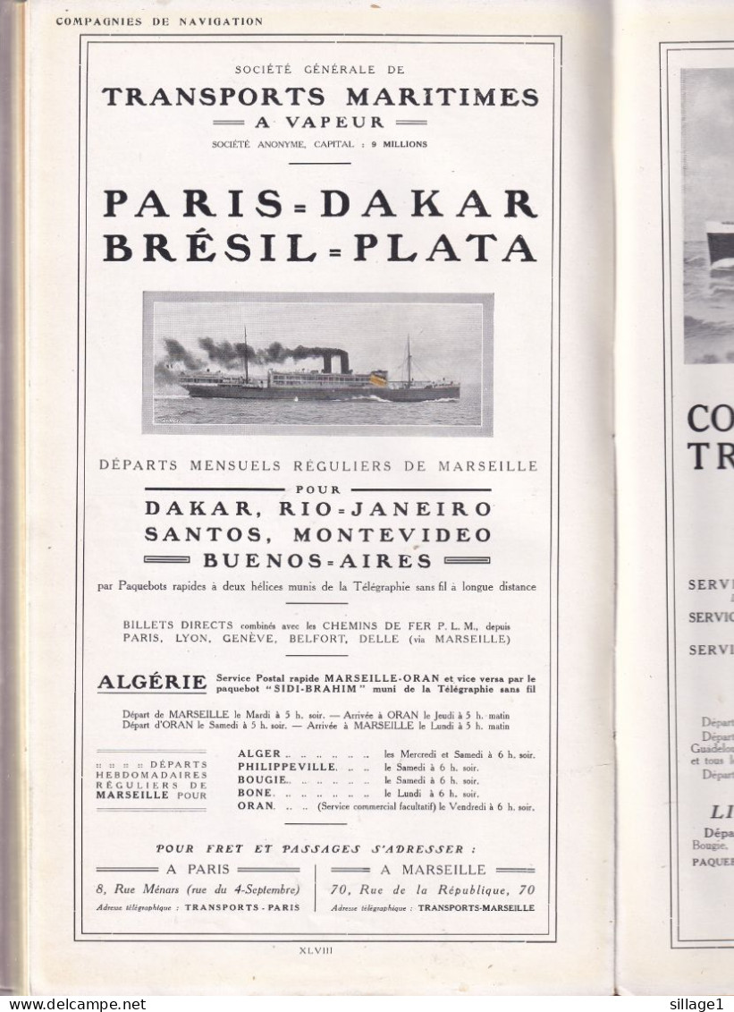 PAQUEBOT - AGENDA P.L.M. 1914 - Bateau