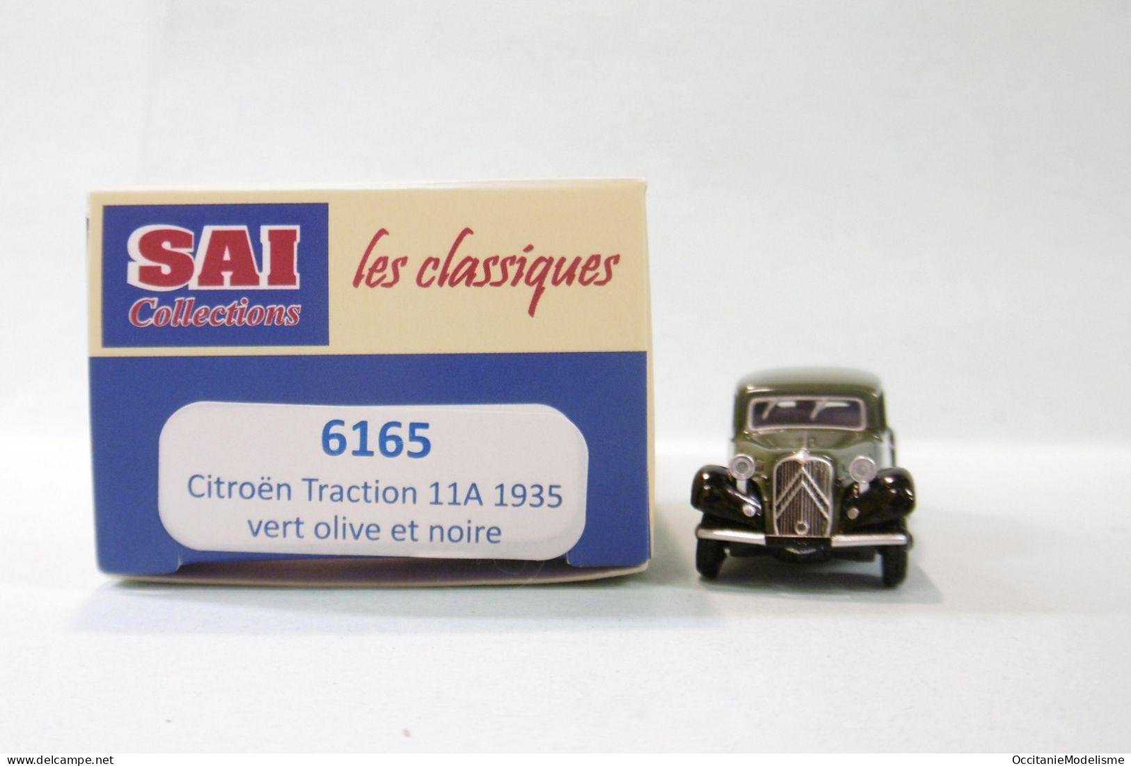 SAI Les Classiques - CITROEN TRACTION 11A Vert Olive Et Noir 1935 Réf. 6165 Neuf NBO HO 1/87 - Veicoli Da Strada