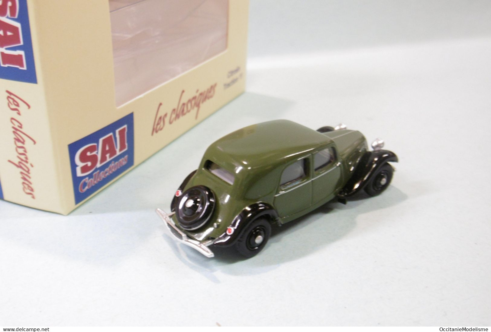 SAI Les Classiques - CITROEN TRACTION 11A Vert Olive Et Noir 1935 Réf. 6165 Neuf NBO HO 1/87 - Strassenfahrzeuge