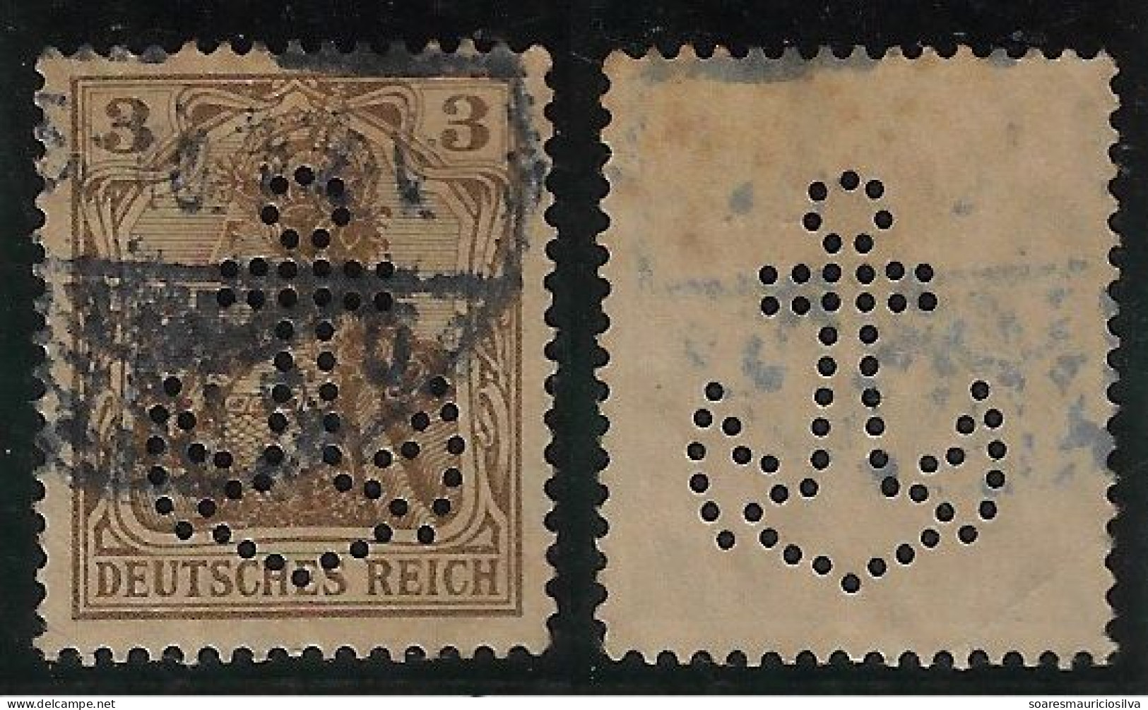 Germany 1900/1916 Stamp With Perfin Anchor By Hatt Brewery Drink Beer From Berlin Gotha Strassburg Lochung Perfore - Beers