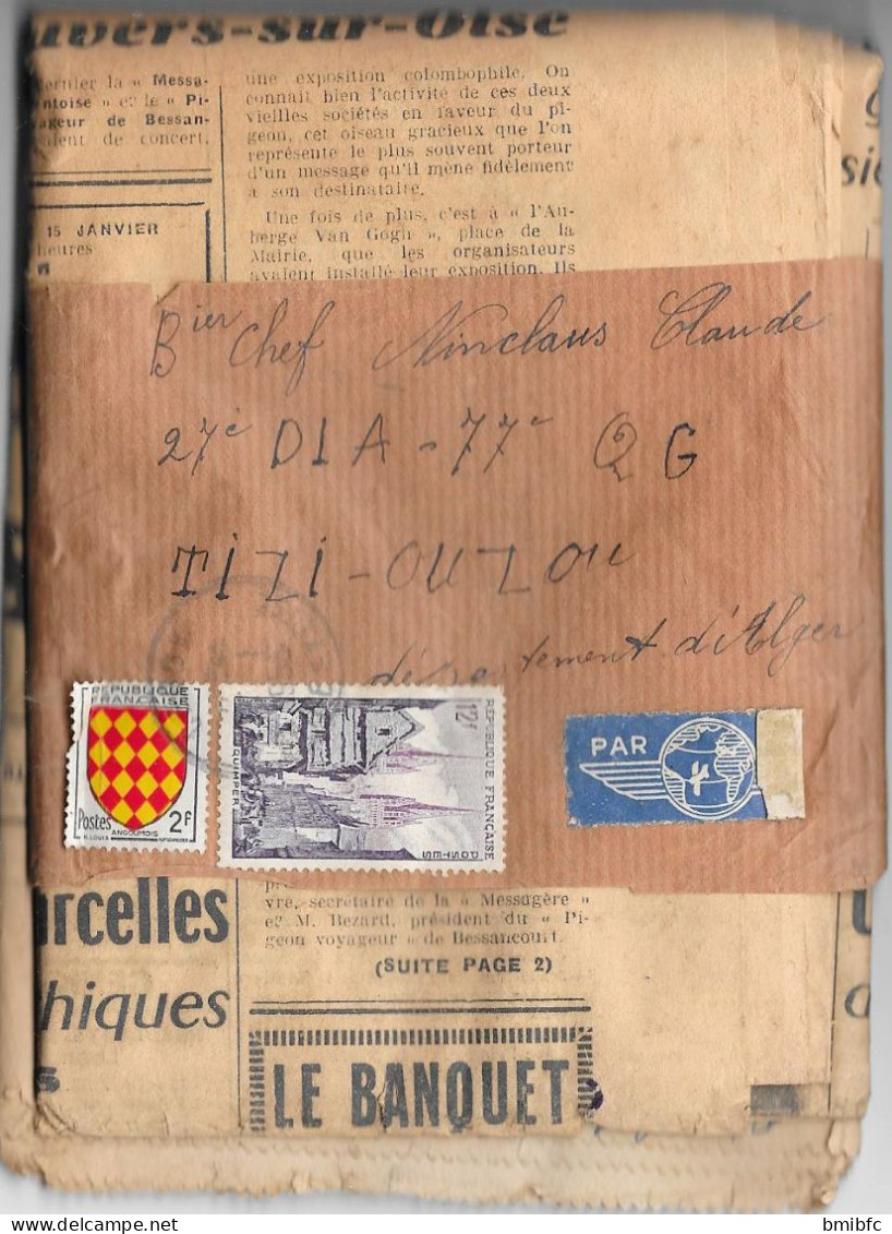 Sur Bande De Journal Adressé à Un Militaire à TIZI-OUZOU - Journal L'Avenir Pontoise Du Mercredi 11 Janvier 1956 - Periódicos