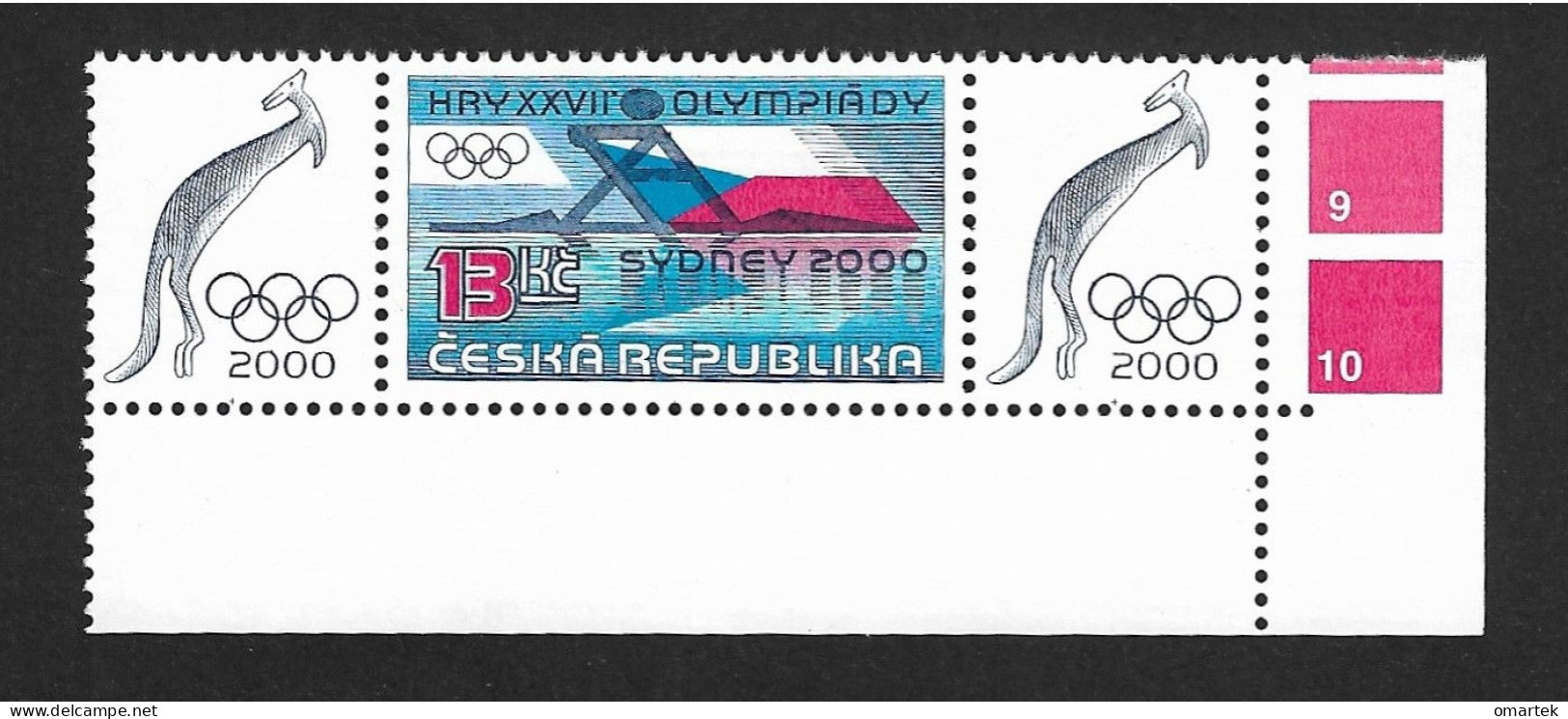 Czech Republic 2000 MNH ** Mi 267 Zf L+R Sc 3130 Olympic Games Sydney. Coupons L+R. Tschechische Republik - Nuevos