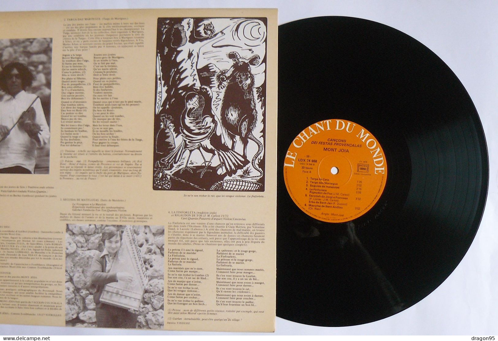 LP MONT JOIA : Cancions Dei Festas Provencales - Le Chant Du Monde LDX 74688 - France - 1978 - Música Del Mundo