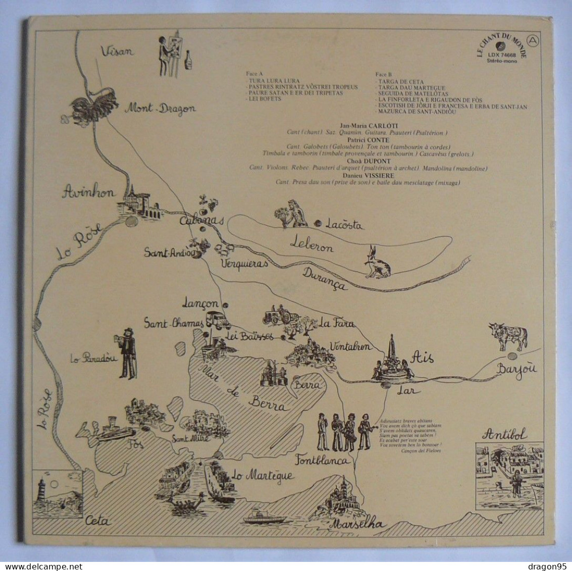 LP MONT JOIA : Cancions Dei Festas Provencales - Le Chant Du Monde LDX 74688 - France - 1978 - Musiche Del Mondo