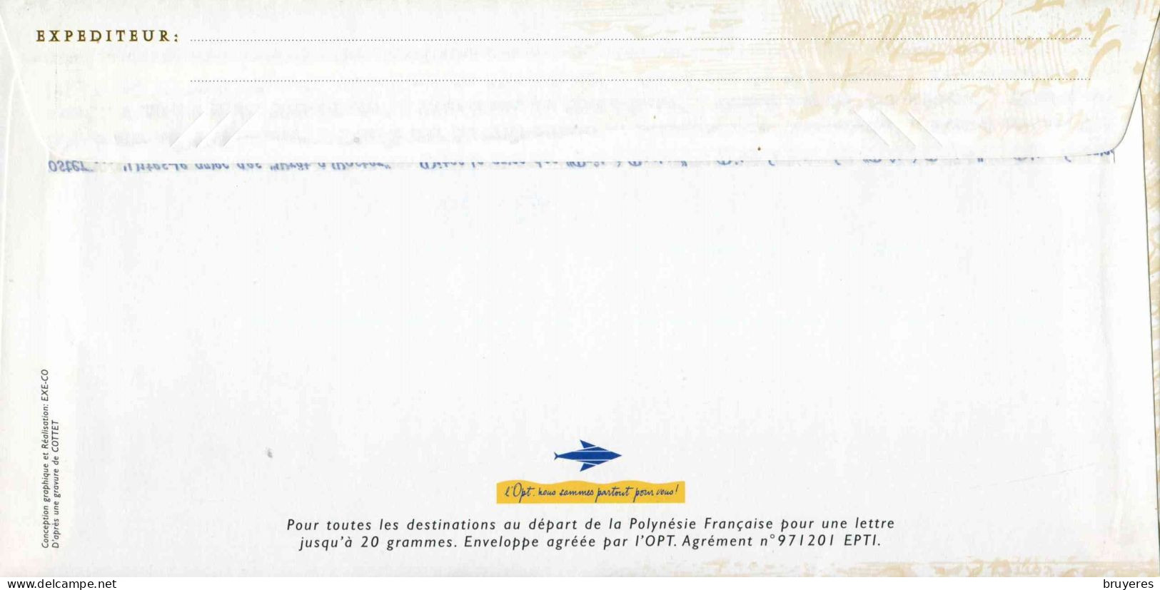 PAP** De 1998 De POLYNESIE Avec Timbre "LA JEUNE FILLE AUX COQUILLAGE".avec Carte De Correspondance Assortie - Prêt-à-poster
