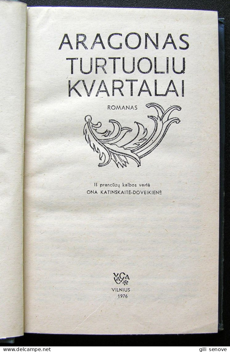 Lithuanian Book / Turtuolių Kvartalai Aragonas 1976 - Novels