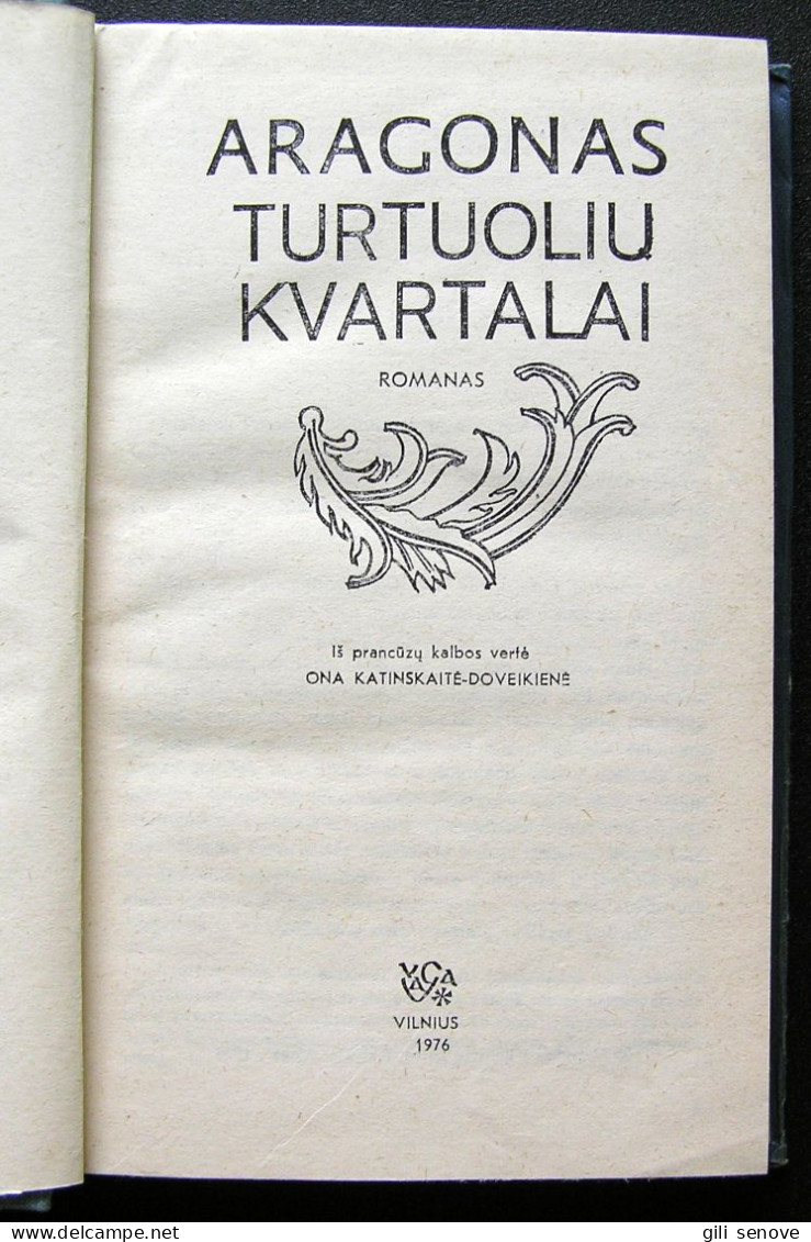 Lithuanian Book / Turtuolių Kvartalai Aragonas 1976 - Romane