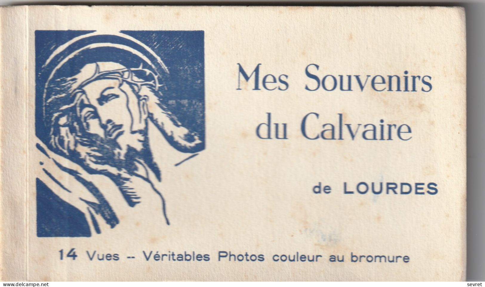 Carnet De 14 Vues 15x9 - LOURDES. Mes Souvenirs Du Calvaire. Véritables Photos Couleur Au Bromure - Lieux Saints