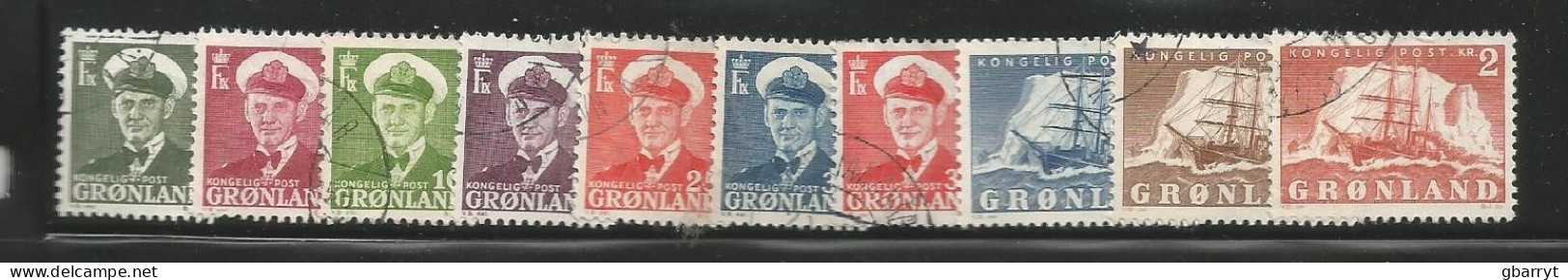 Greenland Scott # 28 - 37 Used VF.short Set Missing #38.......................................w64 - Gebraucht