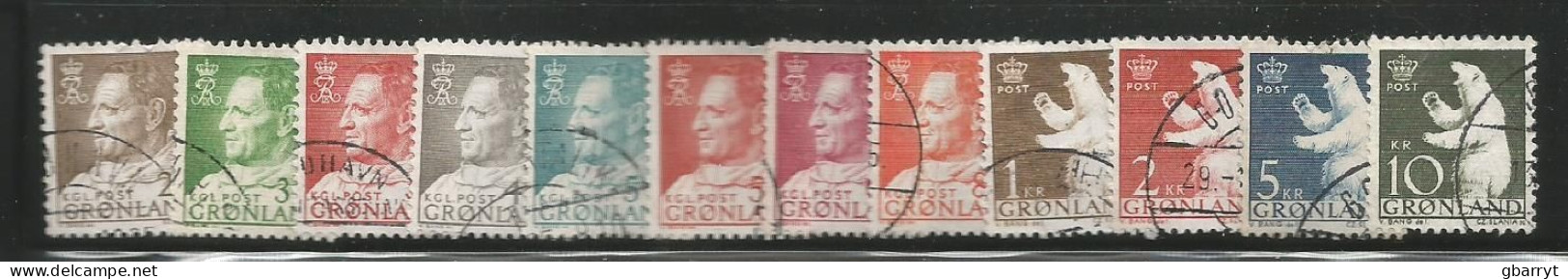 Greenland Scott # 48 - 65 Used VF.complete.......................................w64 - Oblitérés