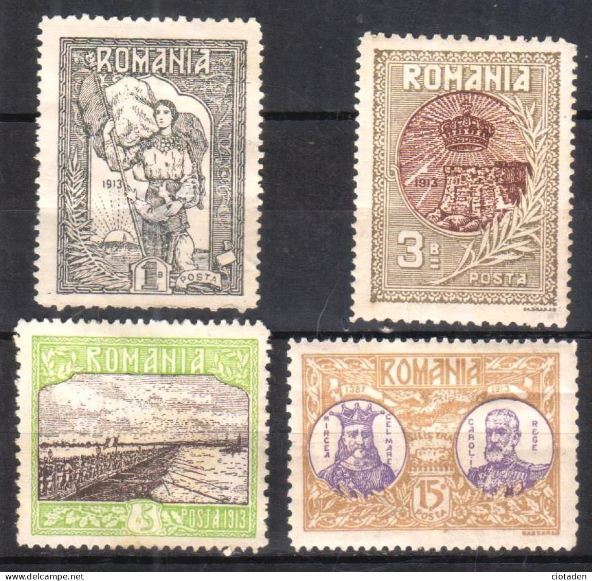 1913 - Roumanie - Silistria - 4 Timbres Neufs - Unused Stamps