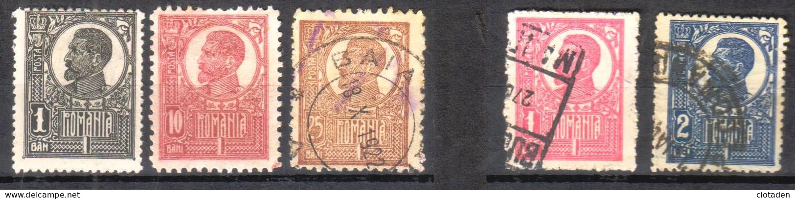 1920-1922 - Roumanie - Roi Ferdinand 1er - 5 Timbres - Andere & Zonder Classificatie