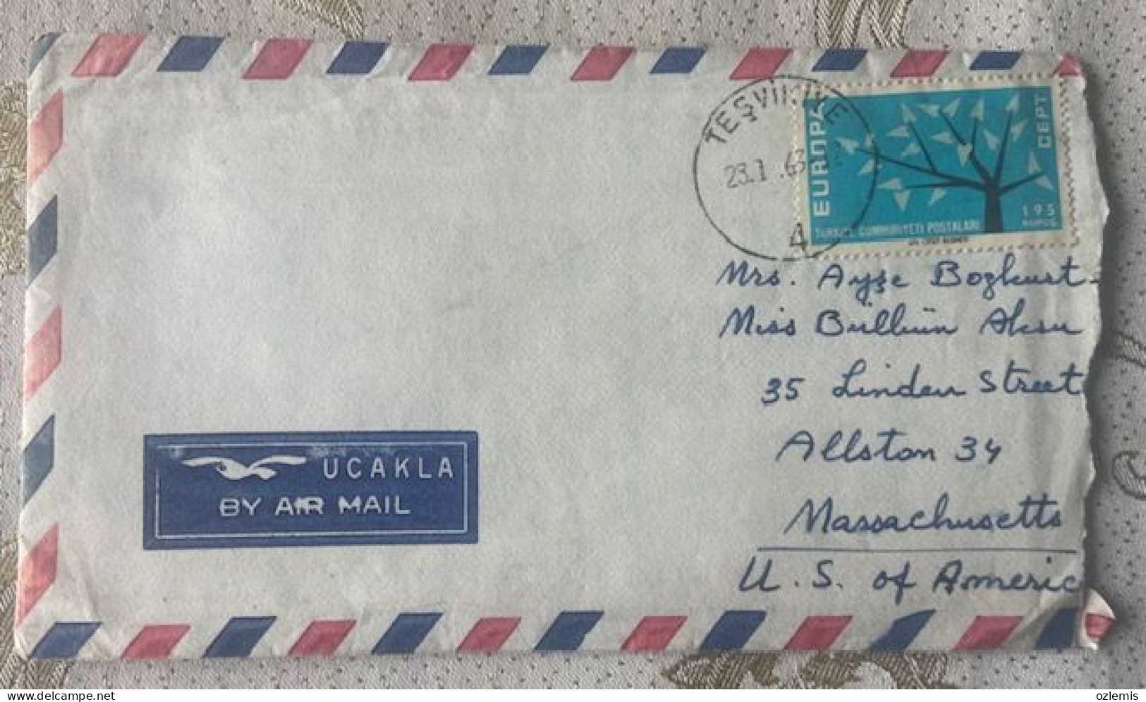 TURKEY,TURKEI,TURQUIE , ISTANBUL,TO U.S.A.1963  COVER - Covers & Documents