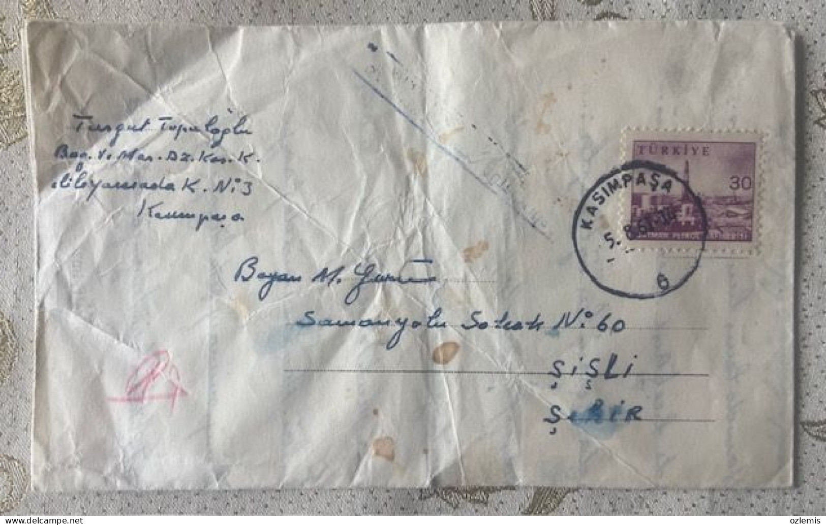 TURKEY,TURKEI,TURQUIE , ISTANBUL,TO ISTANBUL .1961,SOLIDER MAIL,  COVER - Briefe U. Dokumente