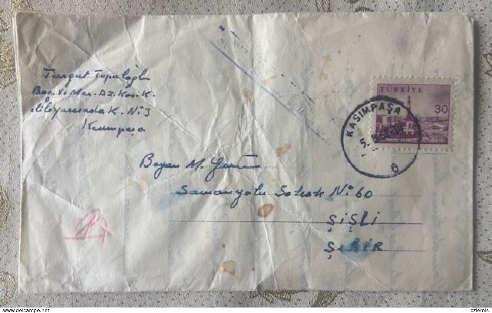 TURKEY,TURKEI,TURQUIE , ISTANBUL,TO ISTANBUL .1961,SOLIDER MAIL,  COVER - Cartas & Documentos