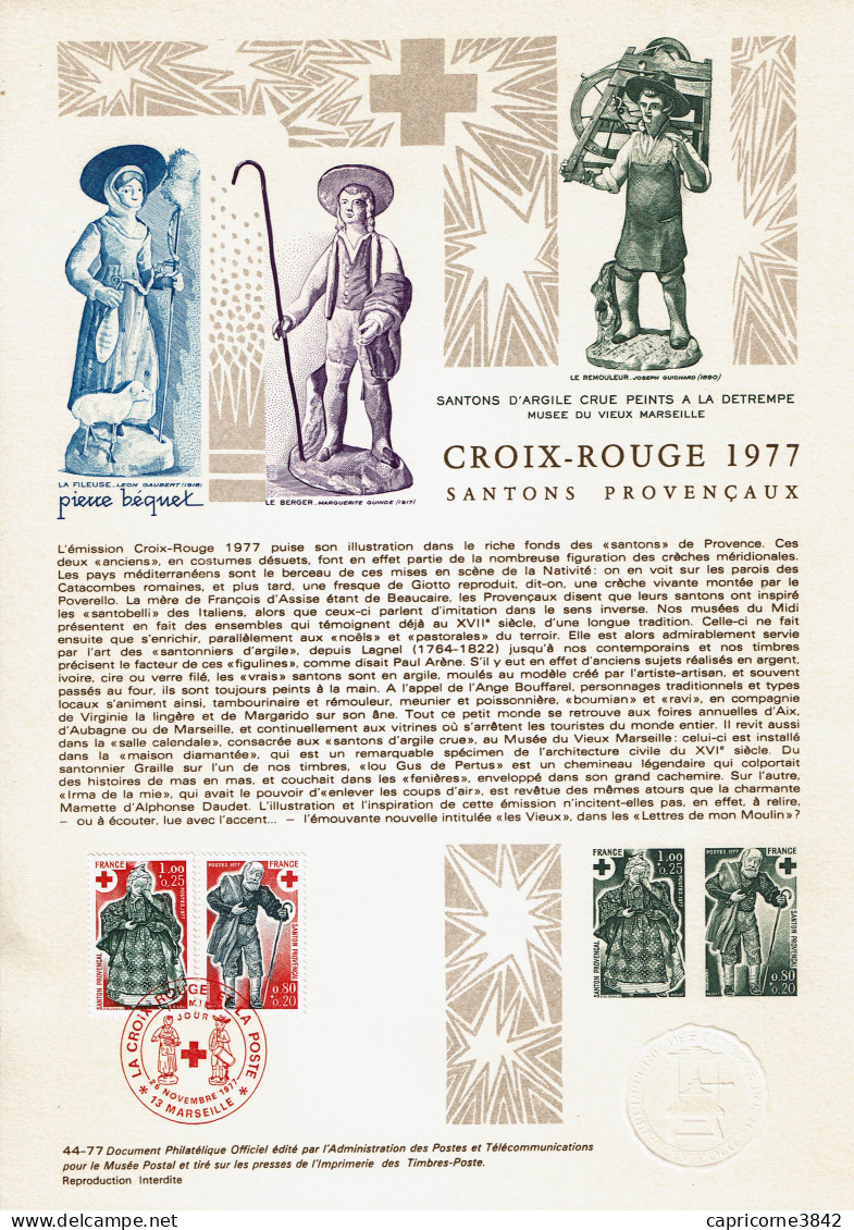 7 Notices De La Collection Historique Du Timbre-Poste Français - Année 1977 - N° 42 à 48 - Documents De La Poste