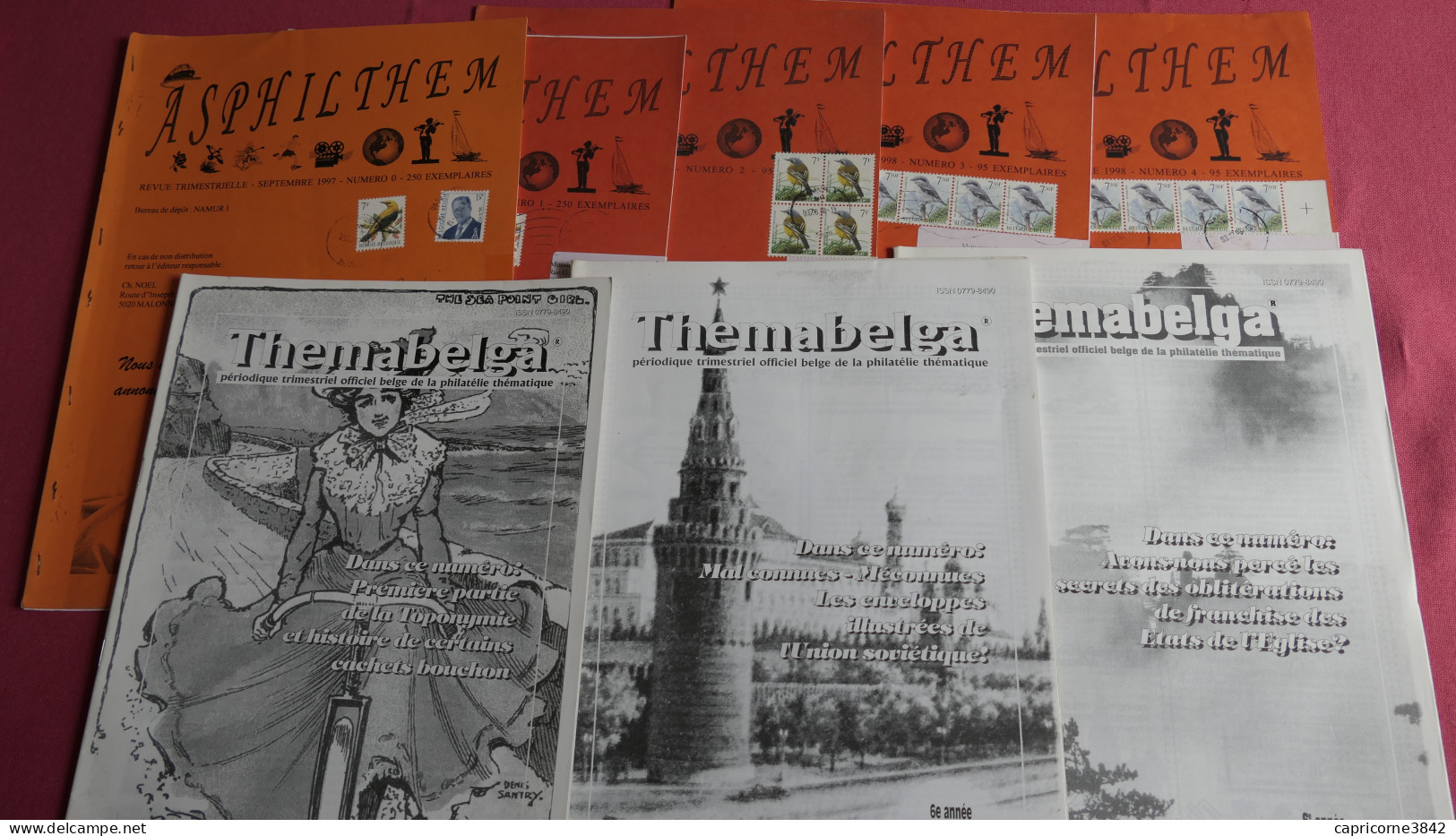 Périodique Trimestriel De Philathélie Thématique Belge THEMABELGA (n° 16 à 18) Et ASPHILTHEM (n° 0 à 4) Soit 8 N° - Français