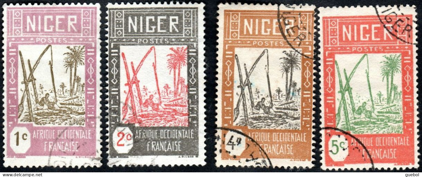 Niger Obl. N° 29 - 30 - 31 - 32 - Puits - Used Stamps