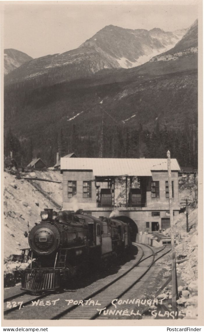 West Portal Connaught Tunnel Glacier BC Canada Old Railway Postcard - Other & Unclassified
