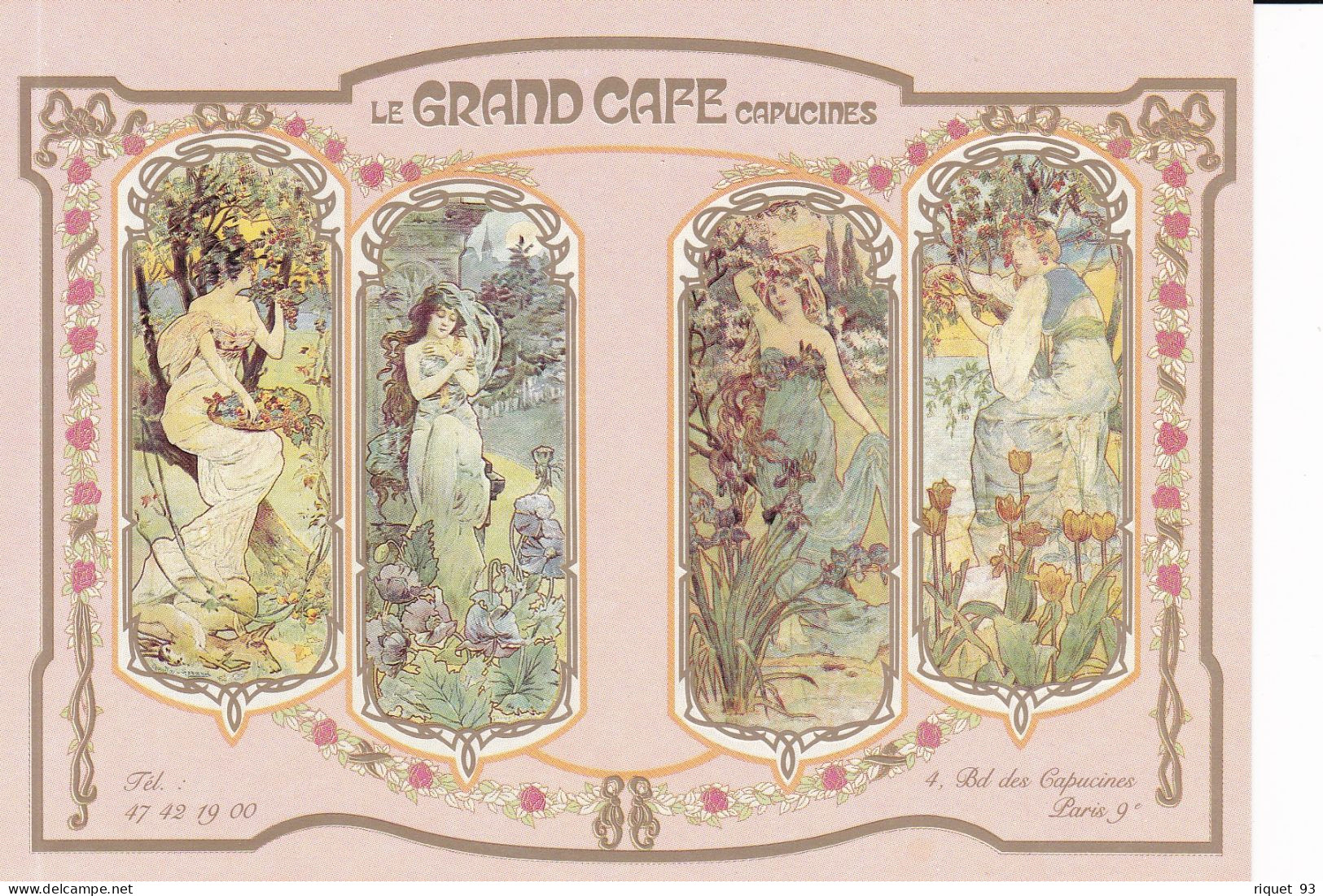 Lot 2cp- CAFES PARISIENS - "Le Grand Café CAPICIN" Et Le PROCOPE" - Advertising