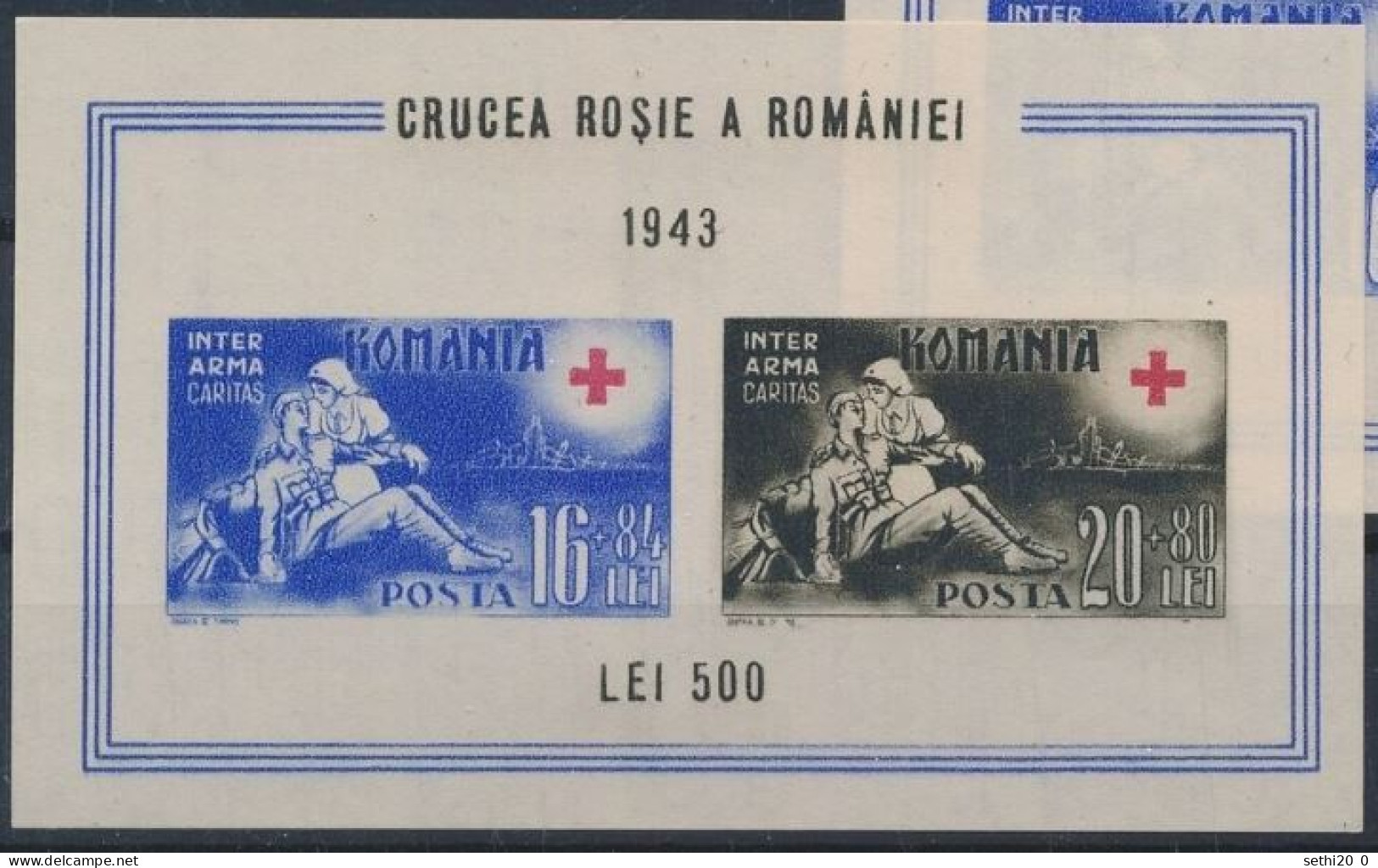 Roumanie 1943  Nobel Red Cross Croix Rouge MNH - Prix Nobel