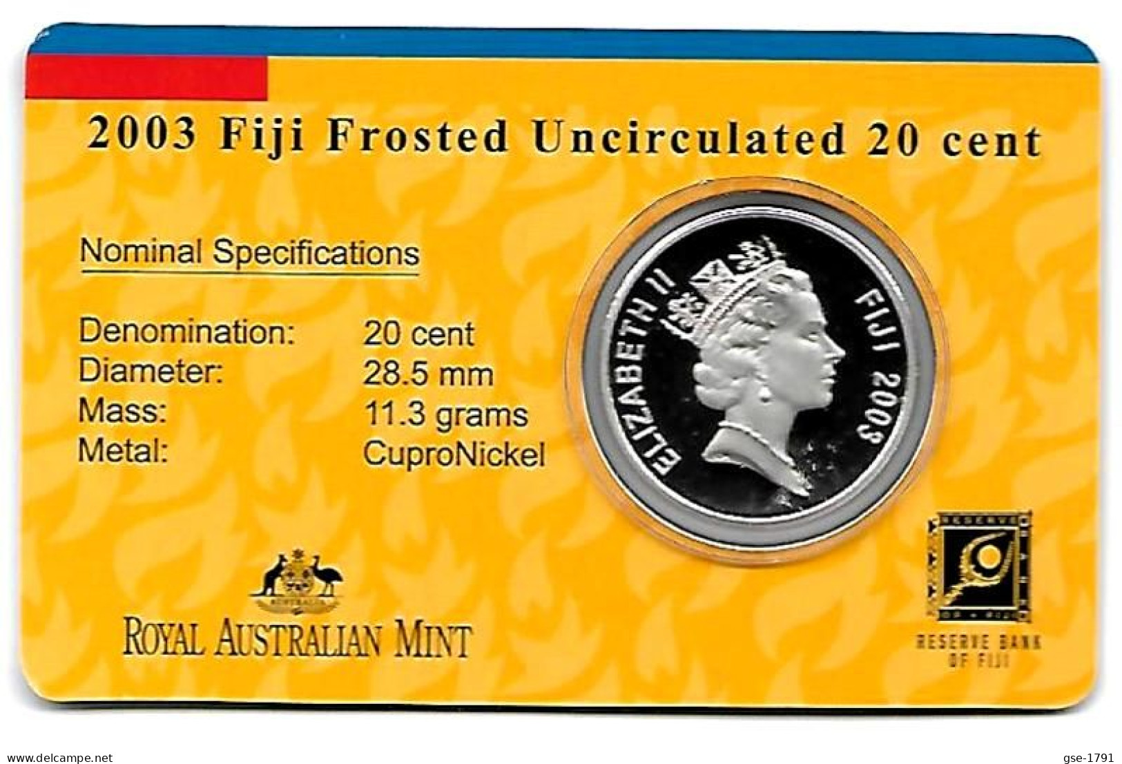 AUSTRALIE Fiji SUVA Jeux Du Pacifiqur 2003 UNC Frosted - Non Classificati