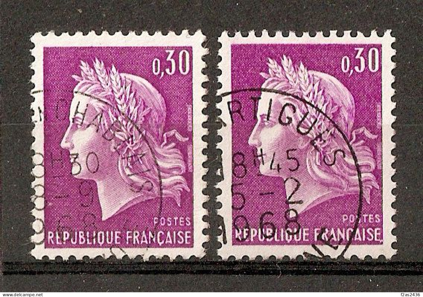 1967-69 Marianne De Cheffer N°1536 - Papier Réactif Aux UV - Used Stamps