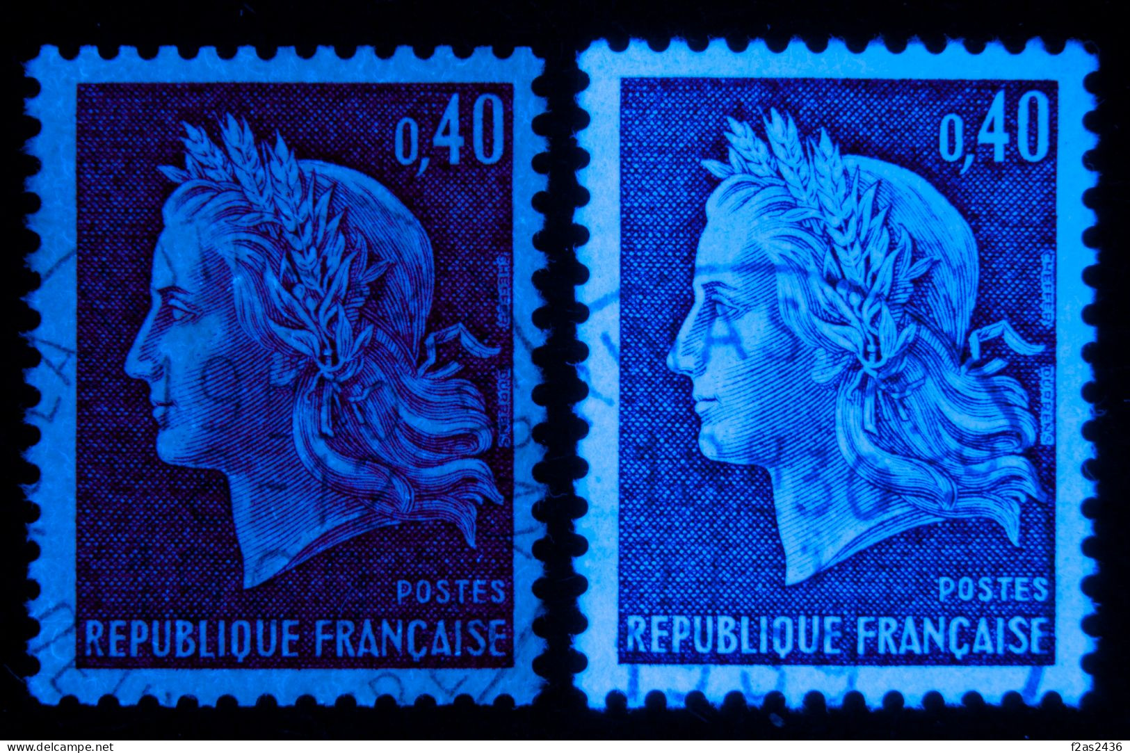 1967-69 Marianne De Cheffer N°1536B - Papier Réactif Aux UV - Used Stamps