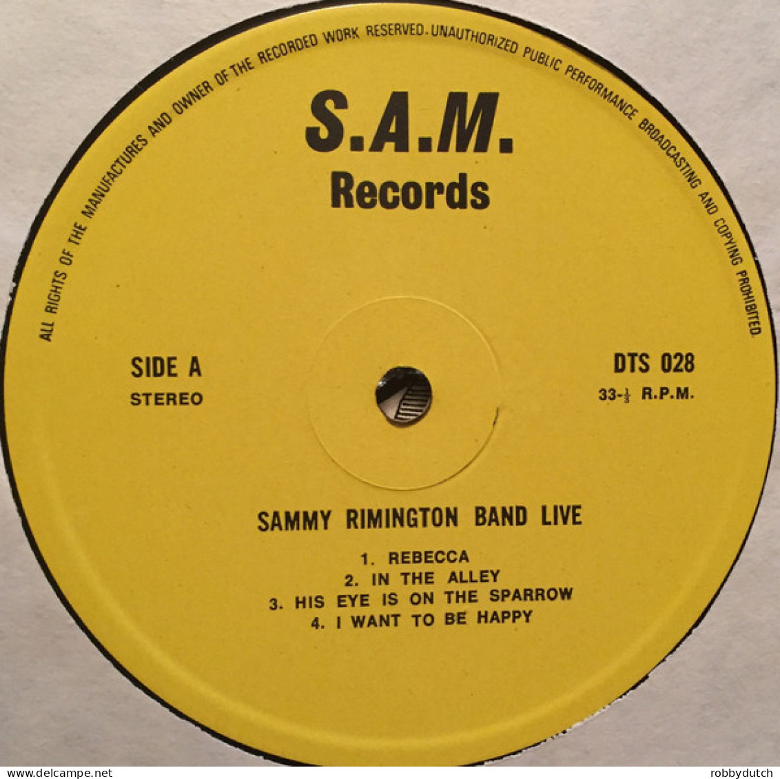 * LP *  SAMMY RIMINGTON BAND - LIVE SESSION (Germany 1980 EX-) - Jazz