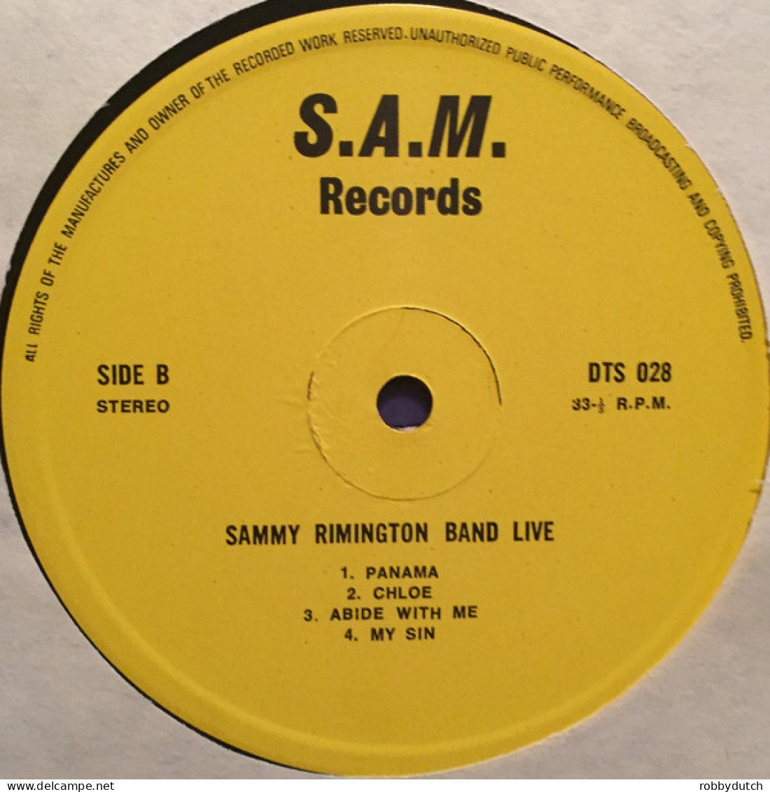 * LP *  SAMMY RIMINGTON BAND - LIVE SESSION (Germany 1980 EX-) - Jazz
