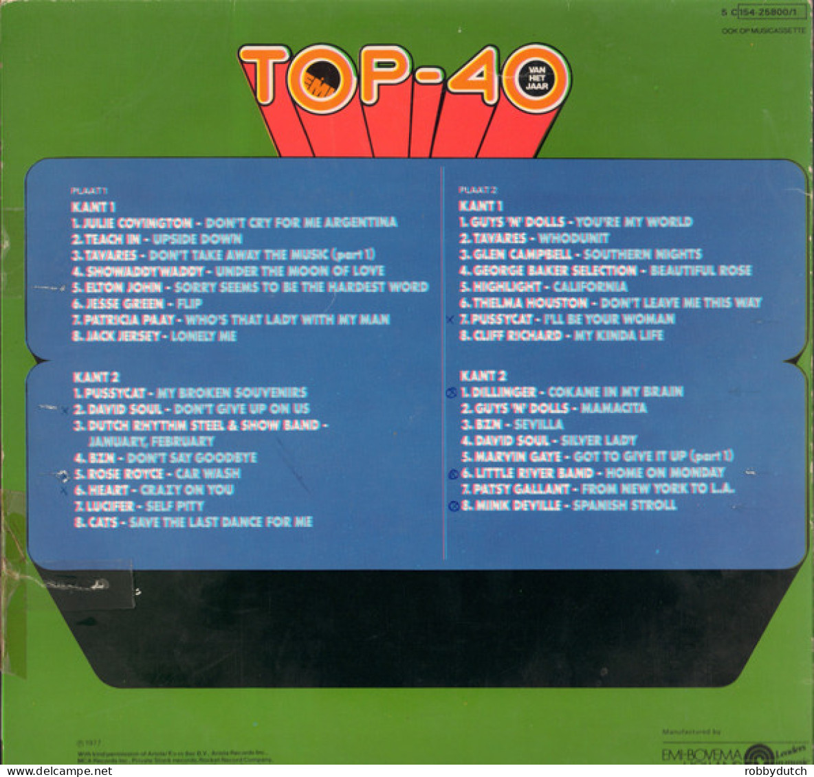 * 2LP *  HET BESTE UIT DE TOP 40 VAN HET JAAR 1976-1977 (Holland 1977 EX-) - Compilaciones