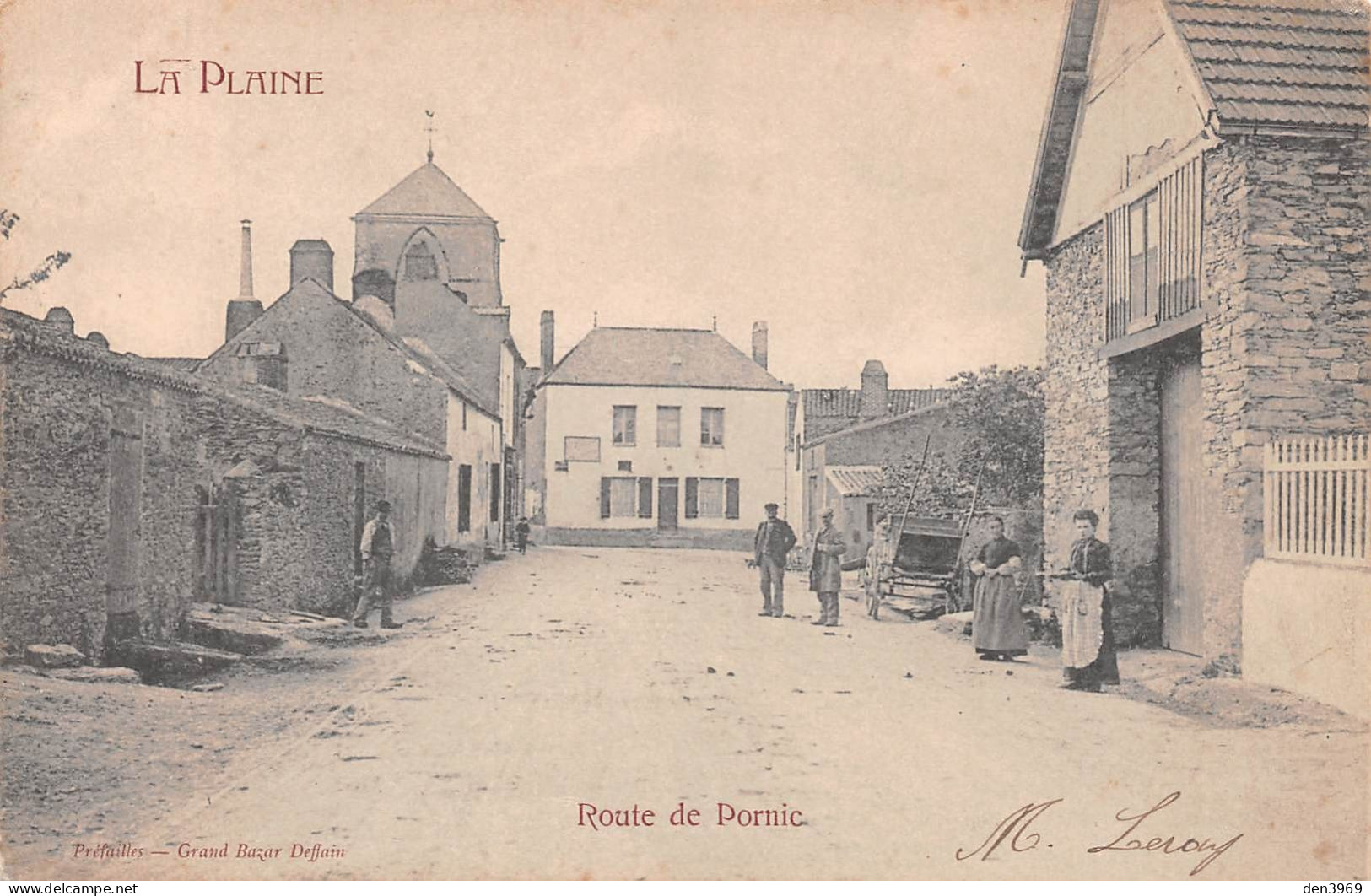 La PLAINE-sur-Mer (Loire-Atlantique) - Route De Pornic - Précurseur 1903 (2 Scans) Paris 16e, 12 Passage Emile Meyer - La-Plaine-sur-Mer