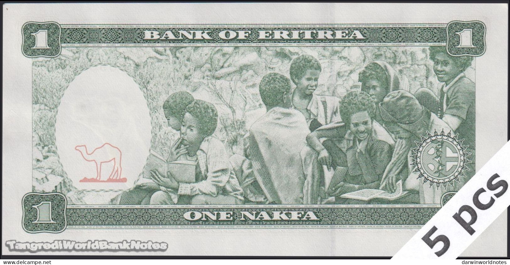 DWN - ERITREA P.1 - 1 Nakfa 1997 UNC - Various Prefixes - DEALERS LOT X 5 - Erythrée