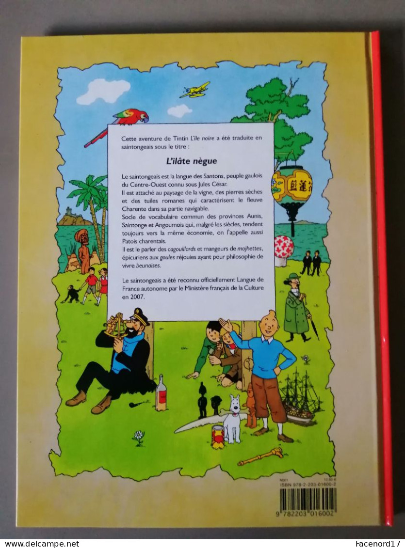 Album Les Désaventures De Tintin L'ilâte Nègue En Langue Saintongeaise - Cómics & Mangas (otros Lenguas)