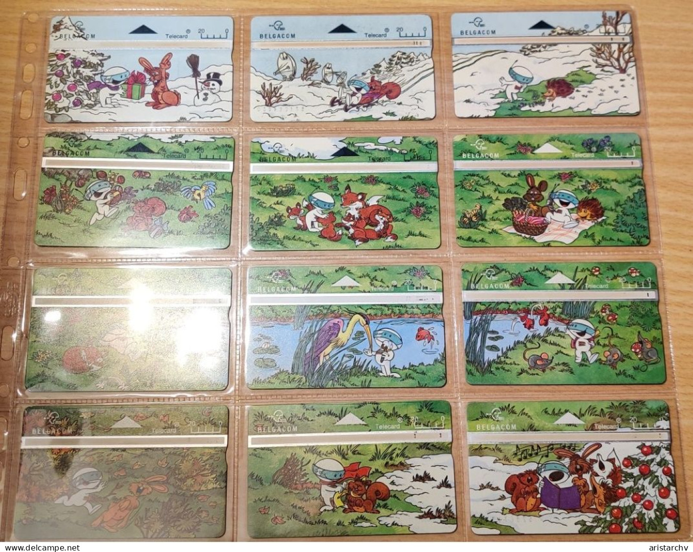 BELGIUM 1995 DIGIT PUZZLE MONTHES 12 CARDS - Rompecabezas