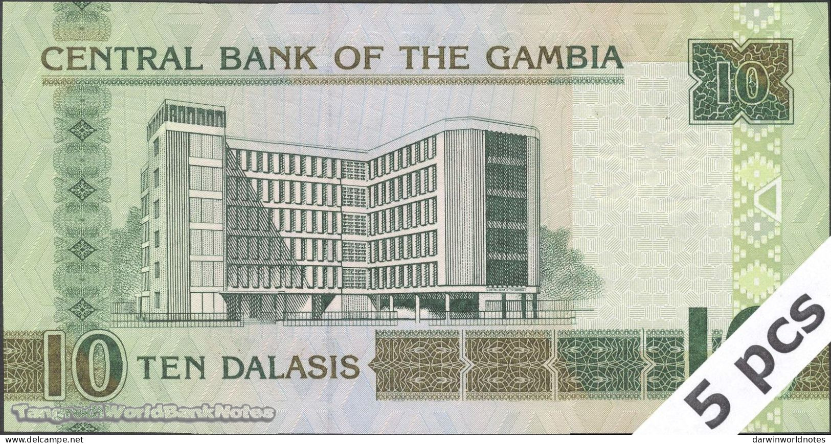 DWN - GAMBIA P.26c - 10 Dalasis ND (2013) UNC - Various Prefixes - DEALERS LOT X 5 - Gambia