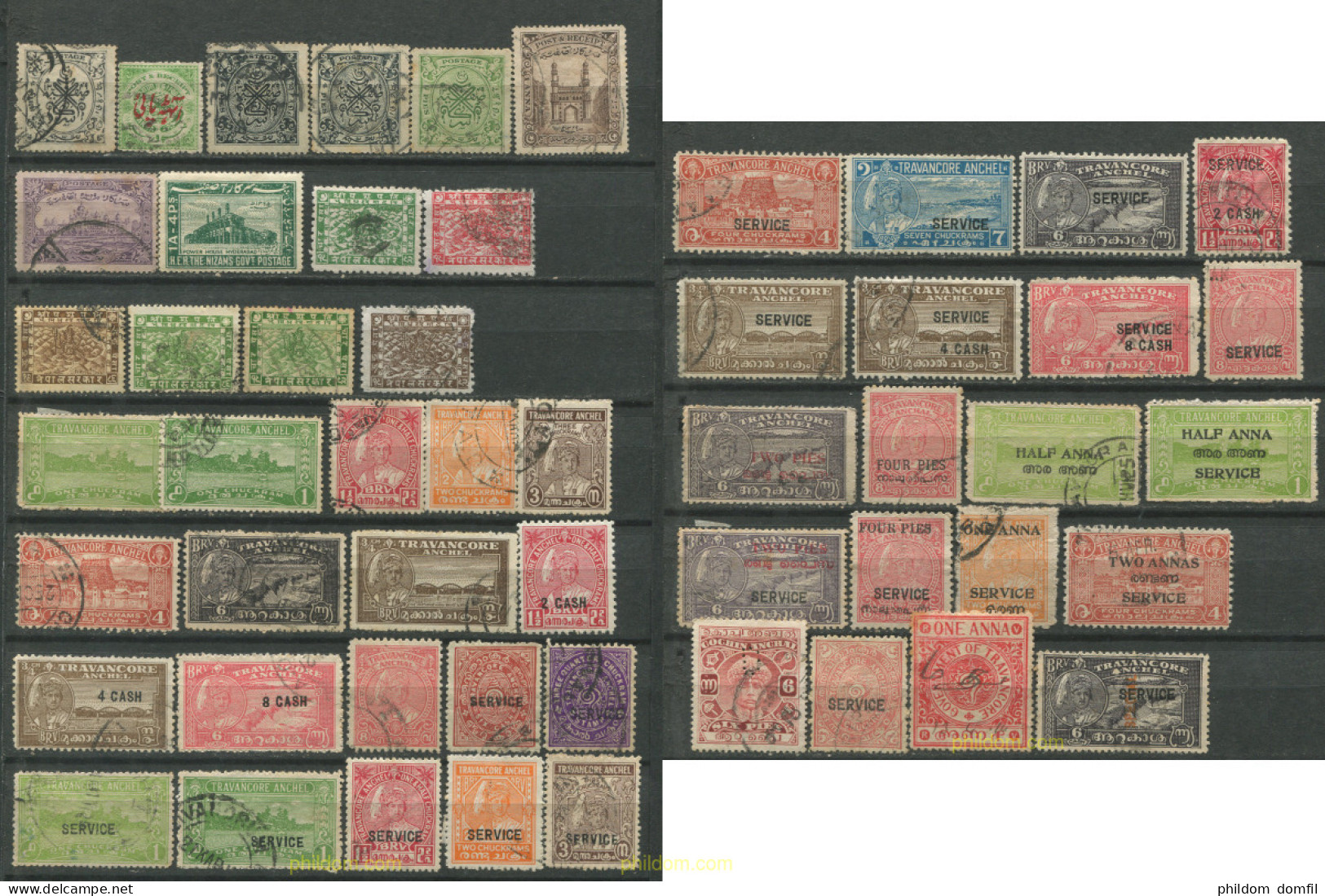 711896 MNH INDIA - HYDERABAD 1940 LOTE SELLOS, ESTADPS INDIA - Hyderabad