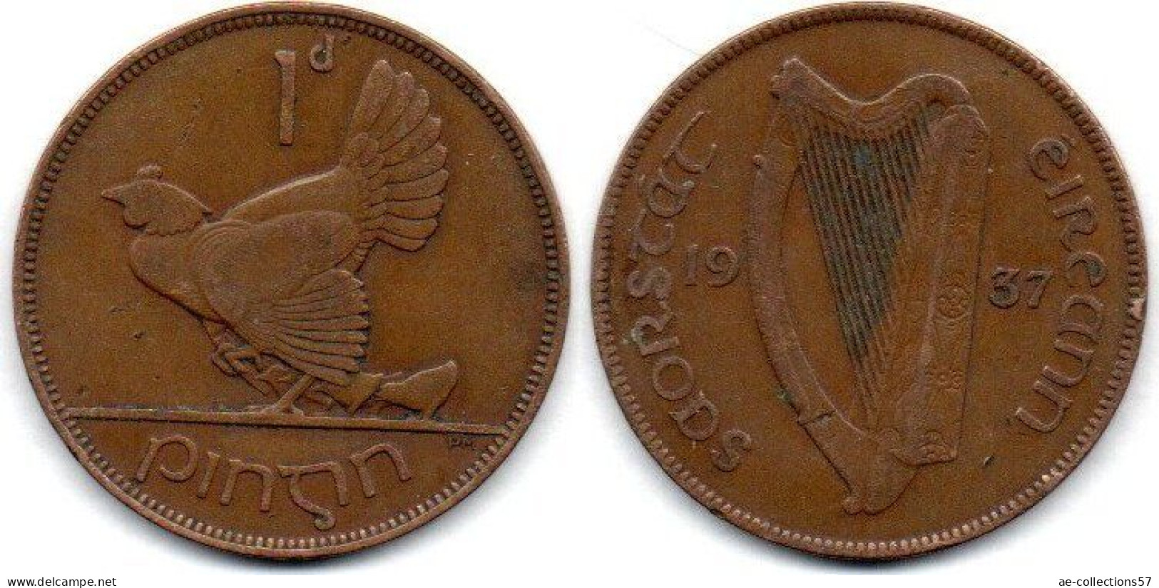 MA 24616  / Irlande - Irland - Eire 1 Penny 1937 TB - Ireland